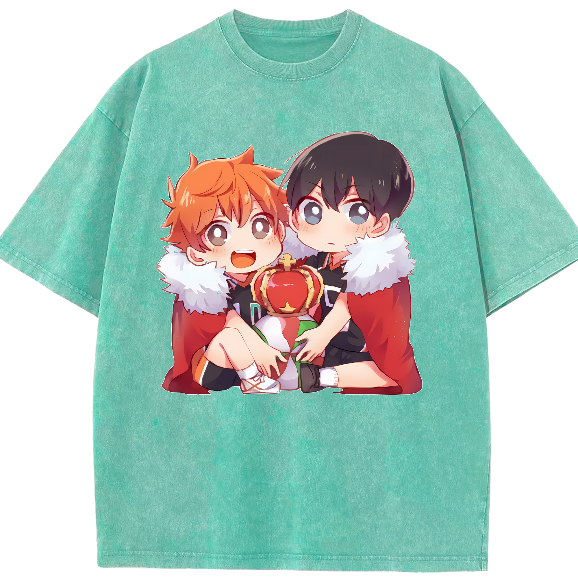 （画像用） ハイキュー!! Haikyu!! 綿100% ヴィンテージ風 半袖Tシャツ（フロントプリント）